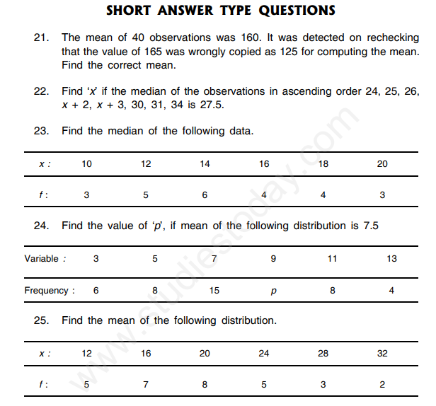 class 10 statistics assignment